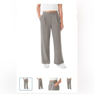Wide Leg Pull-On Pants in Taupe